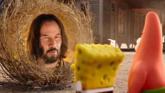 Keanu Reeves sorprendió en el trailer de "Bob Esponja: Al rescate"