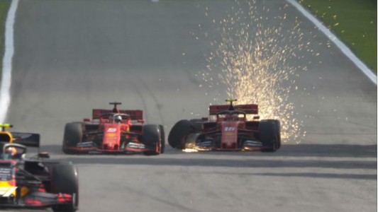 Fórmula 1: chocaron dos Ferraris durante el Gran Premio de Brasil