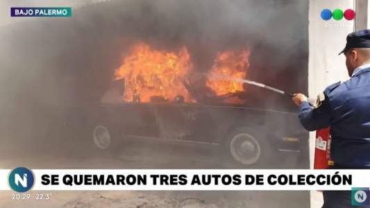 Se quemaron tres autos de colección