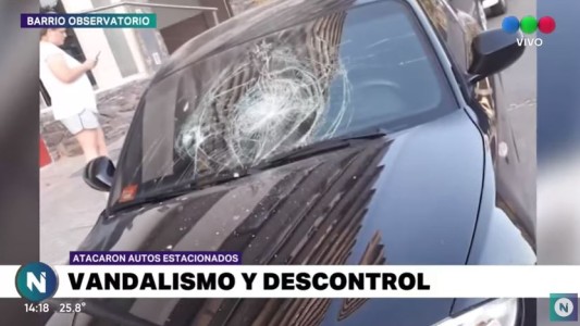 Vandalismo y destrozos en barrio Observatorio: dañaron parabrisas de autos