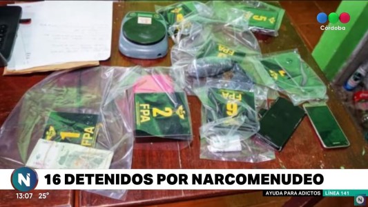 Cayó la banda del "diente": 16 detenidos por narcomenudeo