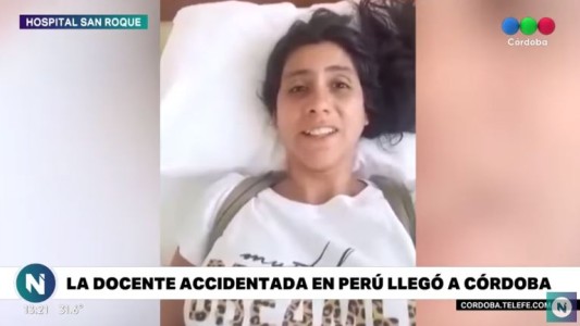 Llegó a Córdoba la docente accidentada en Perú