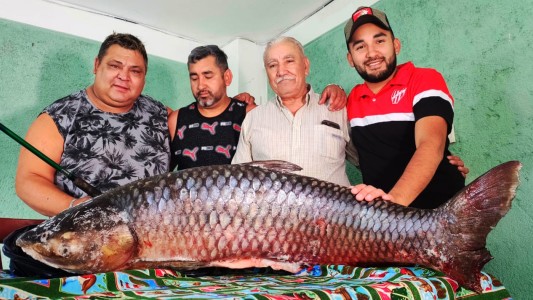 Pescaron una carpa de 40 Kilos