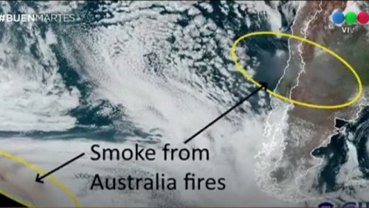 El humo de los incendios de Australia provocó un cielo rojizo en Argentina