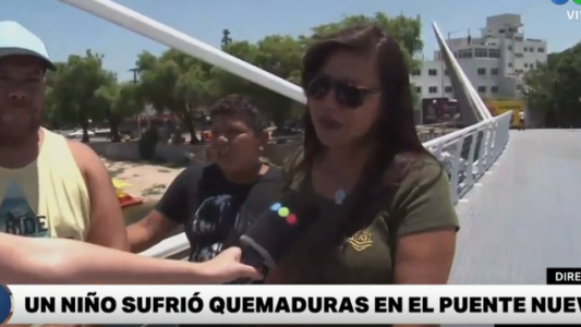 Villa Carlos Paz: un niño sufrió quemaduras al caerse en el Puente del Centenario