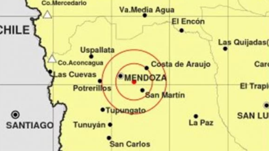 Fuerte terremoto en Mendoza: 5,1 en la escala de Richter
