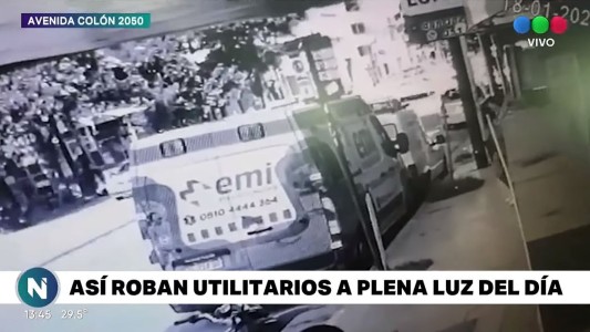 VIDEO: en menos de cinco minutos se llevaron una camioneta en Avenida Colón