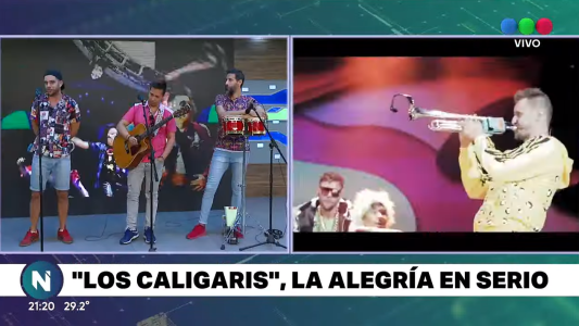 VIDEO: La alegría de "Los Caligaris" en Telefe Noticias