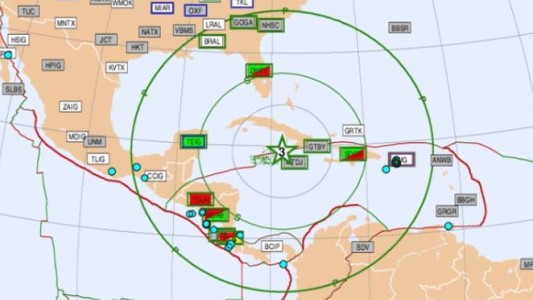 Registran un sismo de 7.7 grados entre Cuba y Jamaica