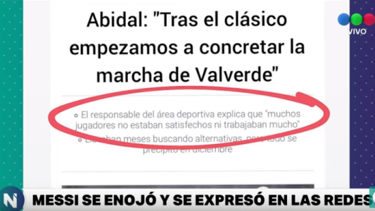 Messi se enojó y se descargó por redes