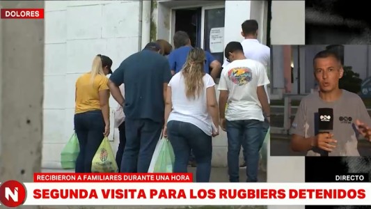 Los rugbiers recibieron la segunda visita de sus familiares en el penal de Dolores