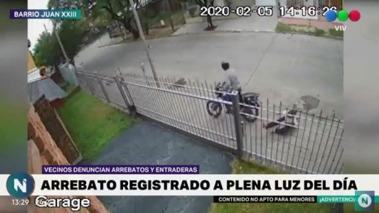 VIDEO: en 10 segundos le robaron a plena luz del día