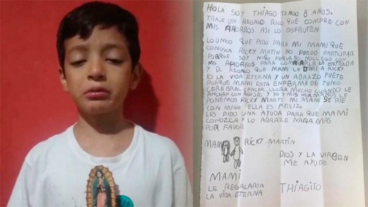 Un nene de 8 años gastó sus ahorros para que su madre con un tumor cerebral pueda conocer a Ricky Martin