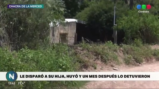 Le disparó a su hija, huyó y un mes después lo detuvieron