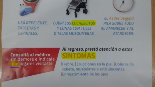 El dengue hace doler los ojos y el afiche preventivo también