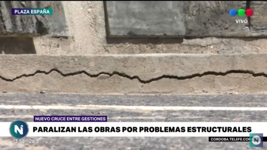 Cerraron la Plaza España por problemas estructurales