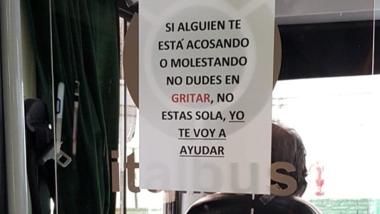 "No estás sola, yo te voy a ayudar" la campaña contra el acoso de una línea de colectivo