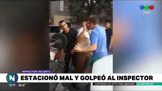 Video: Le llevaron el auto y desató la furia contra los inspectores