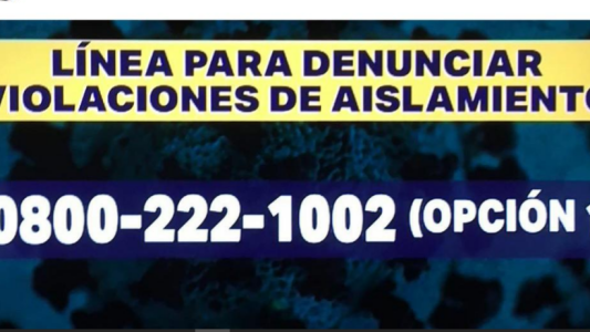 DENUNCIAS CORONAVIRUS: si conocés a alguién que no  cumple con la cuarentena, podés informarlo