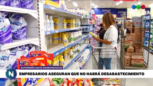 Aseguran que no habrá desabastecimiento en los supermercados, a pesar de la gran demanda