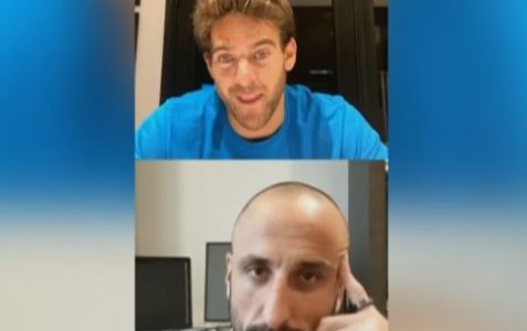 VIDEO: un divertido mano a mano entre Manu Ginobili y Del Potro