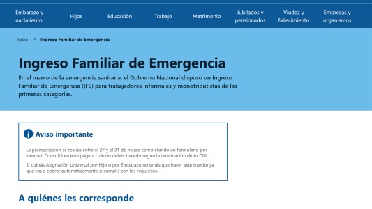 Ya se preinscribieron más de 7 millones de personas para cobrar el Ingreso Familiar de Emergencia