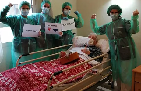 Coronavirus con final feliz: un anciano de 98 años se curó y volverá a su casa