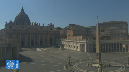 EN VIVO: la impactante imagen del Vaticano desierto en Semana Santa
