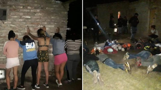 Madre e hija organizaron fiesta por Whatsapp y Facebook.: 41 detenidos