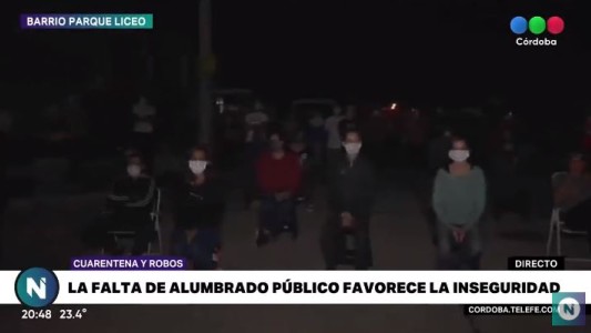 Parque Liceo: sin alumbrado y cautivos de los robos