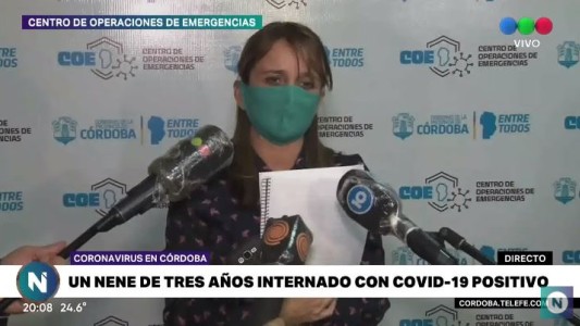 Cómo evoluciona el menor de tres años internado con coronavirus