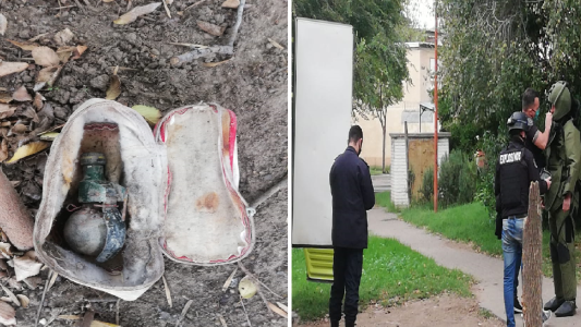 VIDEO: Hallan una granada militar en la vía pública y la hacen detonar, el momento de la explosión