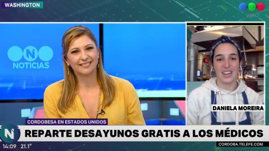 Washington: la cordobesa que reparte desayunos gratis a los médicos