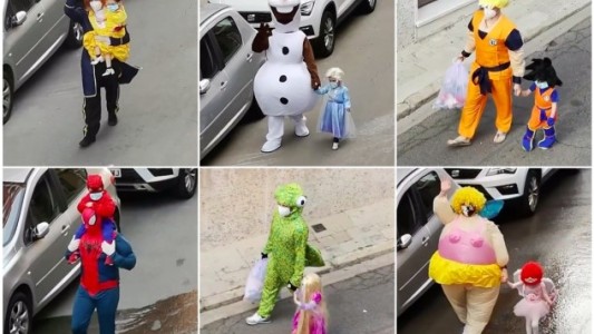 Un papá Genial: divierte a su hija y vecinos con un disfraz diferente cada día