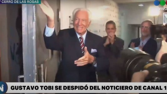 Toda la vida al aire: Gustavo Tobi se retiró de su noticiero