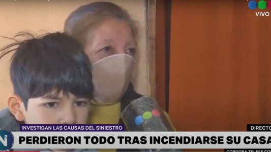 Se incendió la casa de una abuela y perdió todo