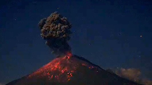 VIDEO: la impactante explosión del volcán mexicano Popocatépetl