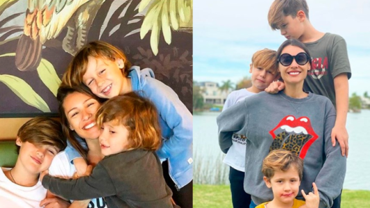 Pampita hizo el desafío de la "paciencia" con sus hijos