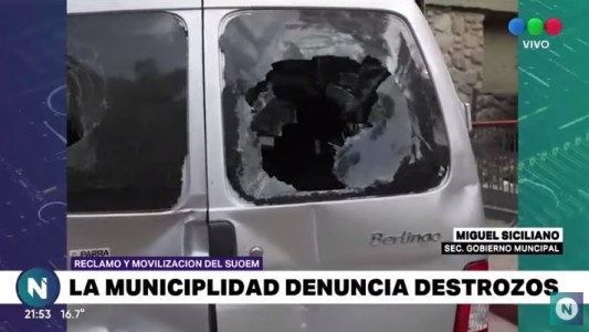 El municipio denuncia destrozos tras la marcha del SUOEM