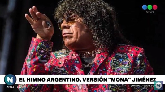 Mirá la versión  del Himno Nacional de "La Mona" Jiménez al ritmo del cuarteto