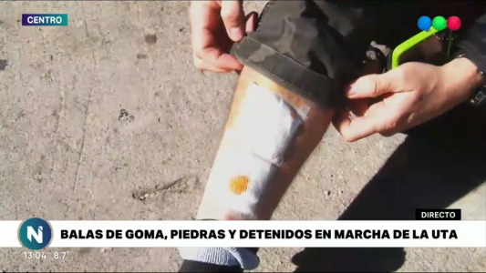 Un camarógrafo de Telefe Noticias resultó herido por una piedra en la movilización de la UTA