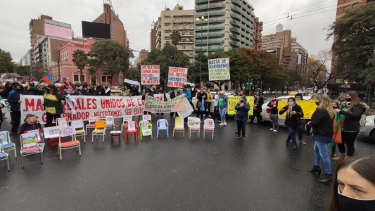 FOTOS: protesta de jardines maternales, piden asistencia y volver al trabajo