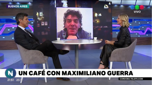 En Telefe Noticias nos tomamos un café con Maximiliano Guerra