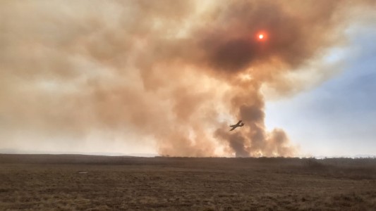 Así se ven los incendios en La Calera desde el drone de Telefe Noticias