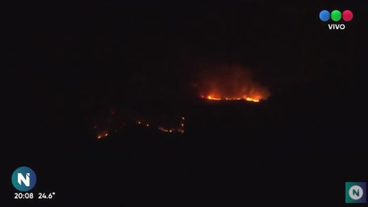 Continúa la lucha contra el fuego en Capilla del Monte