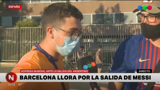 Telefe Noticias en Barcelona, cómo viven los hinchas la casi segura salida de Messi