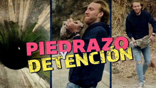 "Piedrazo" al embudo: sigue detenido el autor y analizan imputar al acompañante