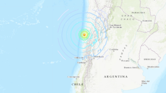 Un fuerte sismo sacudió a Chile y se sintió en las provincias del oeste argentino