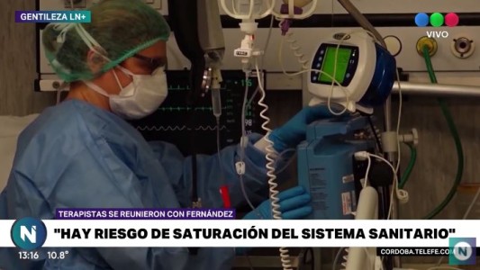Tras otra jornada récord, Fernández recibió a los médicos terapistas
