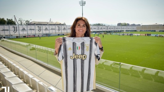 Gaby Sabatini, espectadora de lujo en la goleada de Juventus